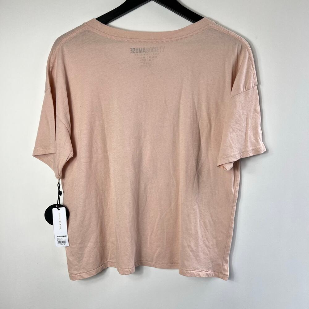 Amuse Society Babes For Change Pink Graphic T-Shirt Size M NEW - Picture 3 of 4